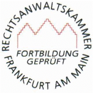 Fortbildungssiegel der Rechtsanwaltskammer Frankfurt
